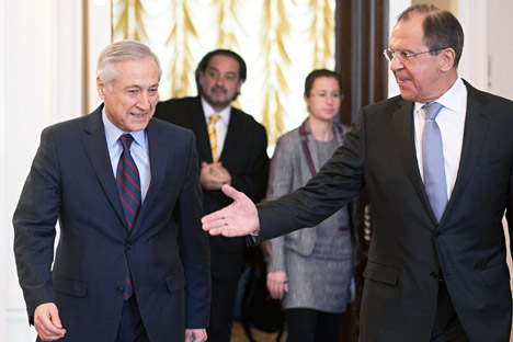 Serguéi Lavrov y Heraldo Muñoz. Fuente: Vitali Belousov/RIA Novosti