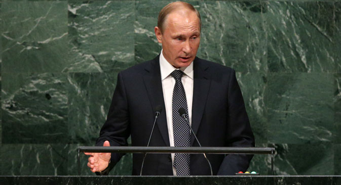 El presidente ruso Vladímir Putin durante su discurso ante la ONU. 