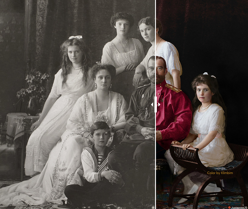 Joven artista rusa colorea fotografías históricas