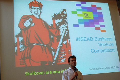 La présentation du Centre d'innovation Skolkovo. Crédit photo : Maria Tchobanov