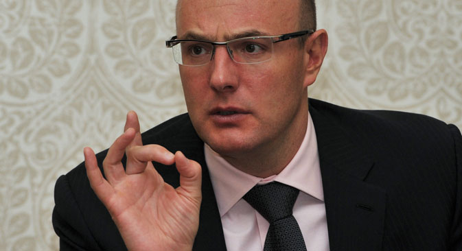 Dmitri Tchernychenko : "La loi fédérale prévoyant des amendes de plusieurs millions pour les organisations et les individus essayant de spéculer sur le prix des billets a été adoptée." Crédit : RIA Novosti