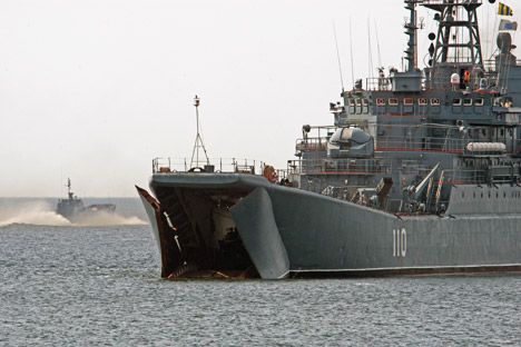 Le navire de débarquement Alexandre Chabaline. Crédit : RIA Novosti/Igor Zarembo