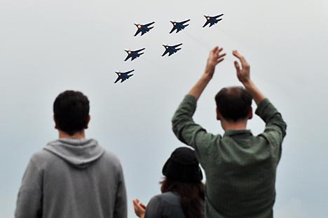 Zum 20-jährigen Jubiläum des Internationalen Luft- und Raumfahrtsalons MAKS zeigen über 1 000 Aussteller ihre Innovationen. Foto: Photoshot/Vostock-photo