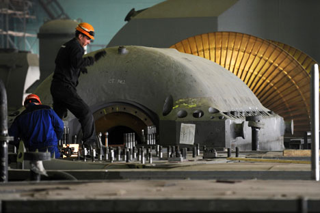 La construction d'une centrale nucléaire à Kaliningrad. Crédit photo : AFP/eastnews
