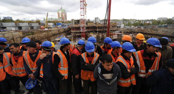 Une très large majorité d'immigrés viennent des ex-républiques de l'URSS pour trouver de meilleurs salaires que dans leur patrie. Crédit photo : Photoshot / Vostock-photo