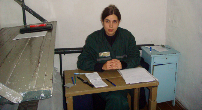 Le 12 octobre 2013, Nadejda Tolokonnikova du groupe Pussy Riot a publié une lettre ouverte sur les terribles conditions carcérales. Crédit : AFP / East News