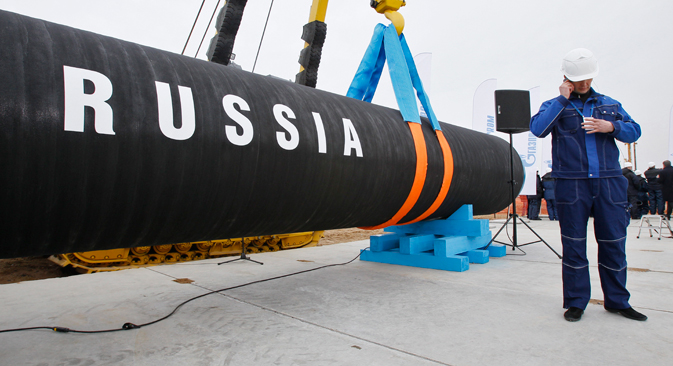 Le contrat signé en 2009 impose à Kiev l’achat de 40 milliards de m3 de gaz. Crédit : AP