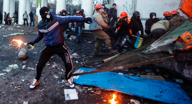 Maxime Grigoriev, membre de la Chambre civile russe, estime que les derniers événements ukrainiens rappellent les mouvements de protestation de l'opposition sur la place Bolotnaïa à Moscou. Crédit : Reuters