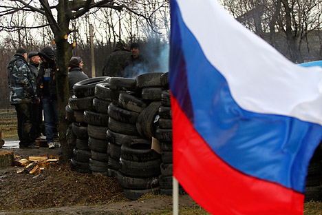 Des barricades à Slaviansk. Crédit : Reuters