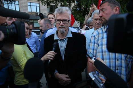 Edouard Limonov a exprimé l'espoir de rassembler plus de participants lors de la prochaine manifestation. Crédit : Itar-Tass