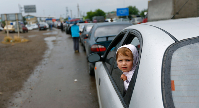 Selon les chiffres de l'administration de l'oblast de Rostov, plus de 21 000 réfugiés ukrainiens sont enregistrés actuellement dans la région. Crédit : Reuters