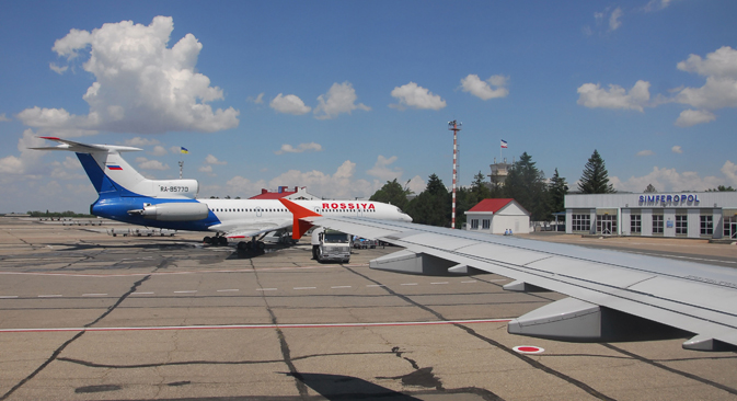 L'aérodrome de Simferopol, la capitale de la Crimée. Crédit : Lori/Legion Media
