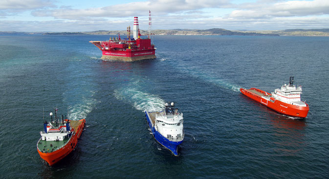 Les sanctions qui restreignent la vente à la Russie de technologies d’extraction de pétrole en mer profonde sont bien plus douloureuses. Crédit : Itar-Tass