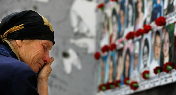 À Beslan, l’année scolaire ne commencera plus jamais le 1er septembre. Crédit : AP