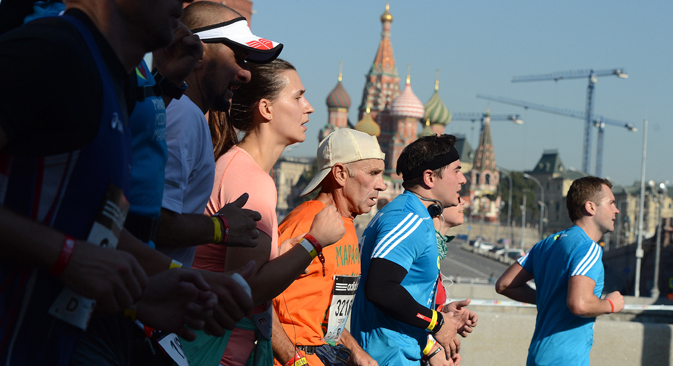 Le marathon de Moscou du 21 septembre dernier a rassemblé 13 000 participants. Crédit : Evgueni Biatov/RIA Novosti