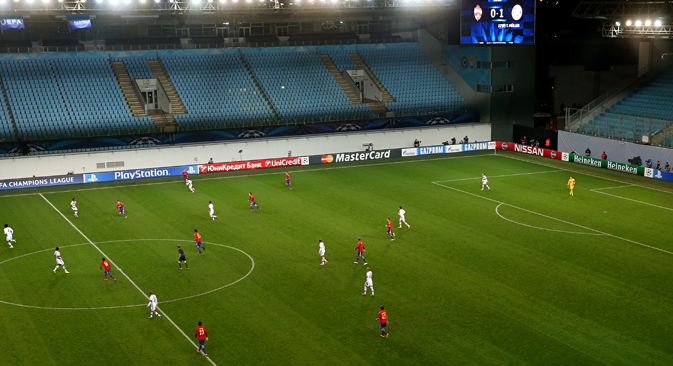 Le match de la Ligue des Champions entre CSKA Moscou et Bayern Munich. Crédit : Valeri Charifoulline/TASS