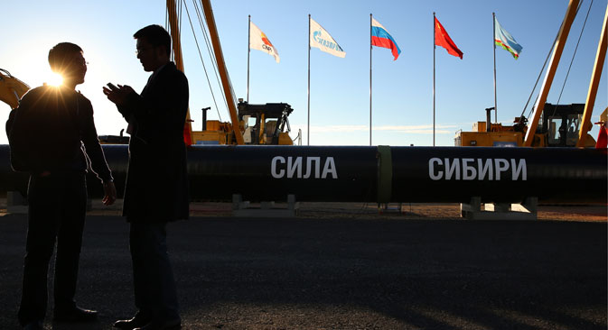 1er septembre 2014, Iakoutie : Lancement du projet « Sila Sibiri » (Force de la Sibérie). Crédit : Valery Sharifulin/TASS