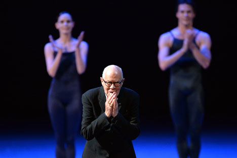 Le chorégraphe du Dutch National Ballet Hans van Manen lors du gala au théâtre du Bolchoï. Crédit : Ilia Pitalev/RIA Novosti
