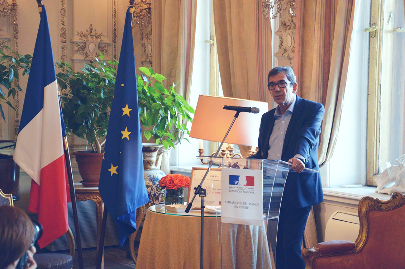 Jean-Maurice Ripert lors de la conférence de presse à l'occasion du Festival Goût de France.