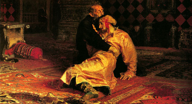 Ilja Repin, „Ivan Grozni i njegov sin Ivan, 16. studenog 1581. godine“, 1885.