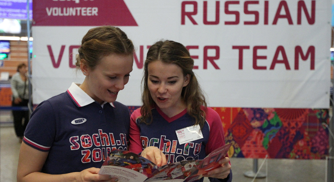 Ruski volonteri na Olimpijskim igrama u Londonu 2012. Izvor: RIA „Novosti“ / Valerij Meljnikov.