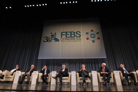 Sankt Peterburg u srpnju je bio domaćin 38. Kongresa Federacije europskih biokemijskih društava (FEBS). U pitanju je jedan od najvećih međunarodnih skupova u području prirodnih znanosti. Izvor: ITAR-TASS