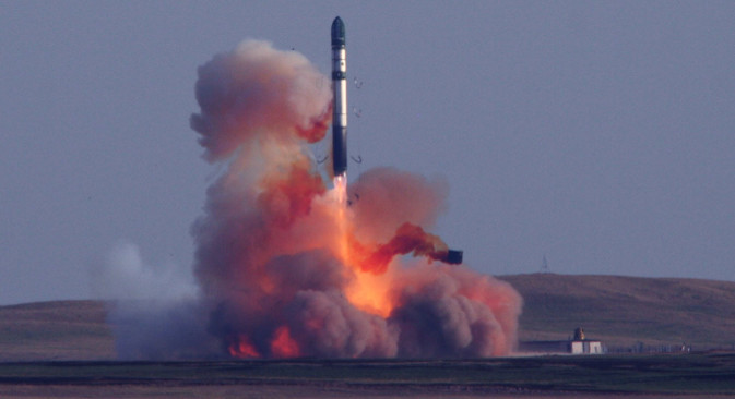 I poslije 50 godina od uvođenja u vojnu uporabu, raketa R-36M2 i dalje je spremna djelovati. Izvor: mil.ru.