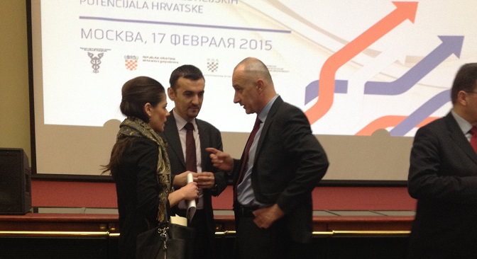 Ministar gospodarstva Ivan Vrdoljak i veleposlanik RH u Moskvi Igor Pokaz.Izvor: Ekaterina Turiševa/Ruski Vjesnik