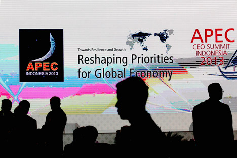 Agenda utama pertemuan terfokus di sekitar kepentingan regional ekonomi APEC terbesar. Sumber: AP