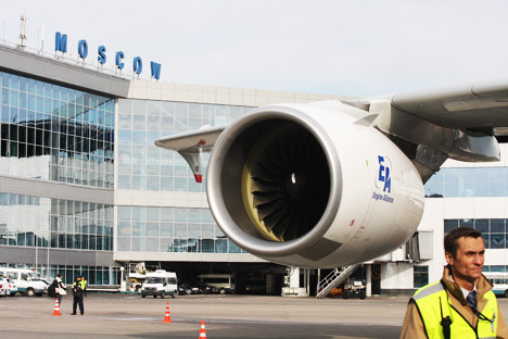 The Airbus A380 plane in the Domodedovo airport, Moscow. Source: PhotoXPress