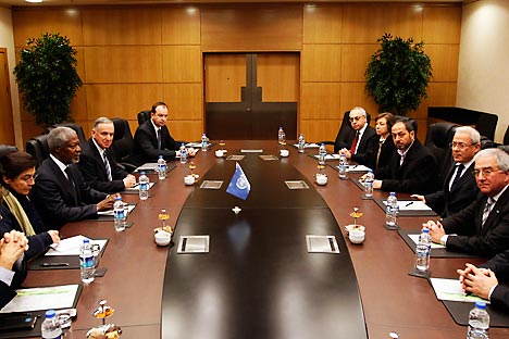 U.N.-Arab League envoy Annan meets with representatives of opposition Syrian National Council in Ankara 13.03.2012. Source: Reuters/Vostok-Photo