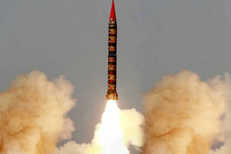 Pakistan's military claimed the successful launch of an intermediate-range ballistic missile. 25 April, 2012. Source: Reuters