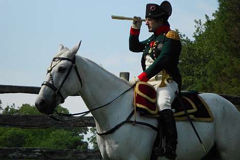 Mark Schneider appeared for the first time as Napoleon at Borodino reenactment in 2007. Source: Press Photo