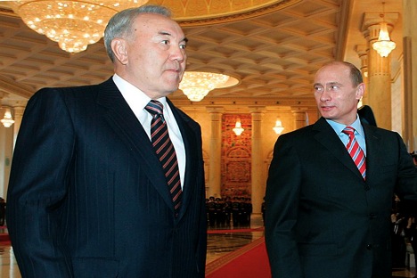 President Vladimir Putin and his kazakh counterpart Nursultan Nazarbayev. Source: ITAR-TASS