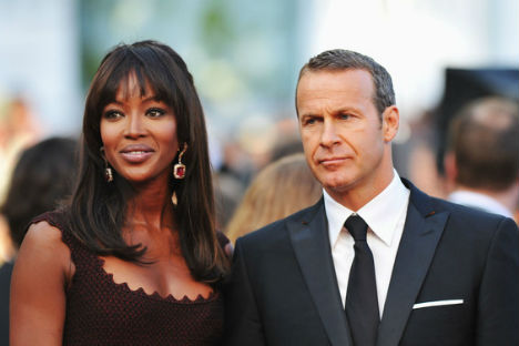 Supermodel Naomi Campbell with her boyfriend Vladislav Doronin. Source: Getty Images