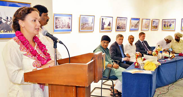 Yulia Aryaeva, a Russian diplomat in India, is an alumnus of the Moscow State Institute of International Relations (MGIMO) where she later taught Hindi. Source: Priyanka Gera
