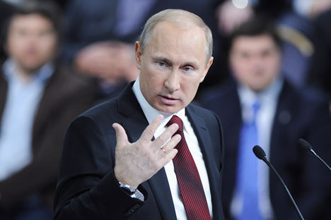 Russian President Vladimir Putin. Source: Reuters / Vostock Photo