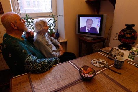 Home truths: Mr Putin spoke about the role of morality and values in Russian society. Source: Reuters  Vostock Photo