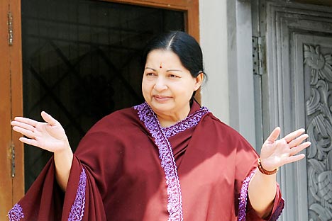 The Tamil Nadu chief minister Jayalalithaa. Source: AFP 