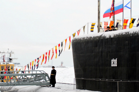 The Russian submarine, Yuri Dolgorukiy, has been passed into service by the Russian Navy. The inauguration took place at the Sevmash shipbuilding company in Severodvinsk, Archangelsk Region on Jan. 10. Source: RIA Novosti / Pavel Kononov
