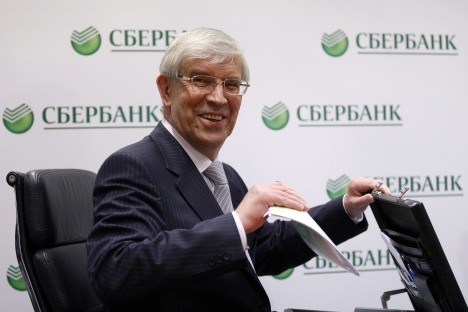 Central Bank chairman Sergei Ignatiev: aggravation of the Eurozone crisis and the poor investment climate at home drive capital outflows from Russia. Source: Getty Images / Fotobank