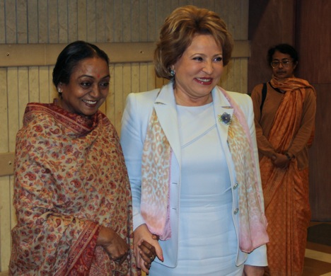Matviyenko said India would remain a reliable and true friend of Russia, noting that the bilateral relations had stood the test of time. Source: Alexandr Nevara/RIA Novosti