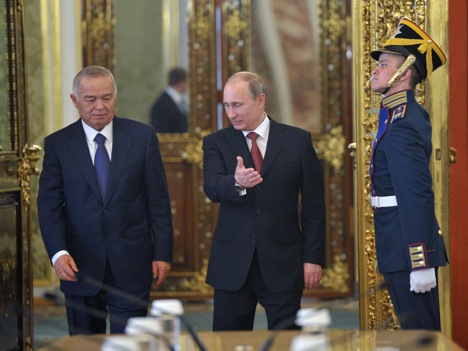 Uzbek President Islam Karimov (L) and Vladimir Putin (R) agree that post-2014 Afghanistan will be more volatile with extremism and terrorism proliferating more intensely into surrounding regions. Source: ITAR-TASS