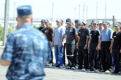 Inmates in the colony. Source: ITAR-TASS