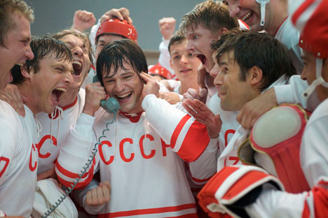 Danila Kozlovsky in Legend No. 17 as the Russian star of the 1972 Summit Series. Source: kinopoisk.ru