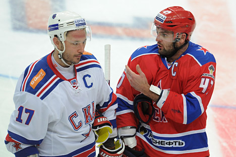 Russia's hockey stars: Ilya Kovalchuk (left) and Alexander Radulov (right). Source: ITAR-TASS