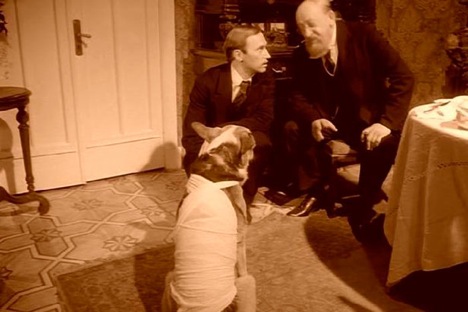 A screenshot from Soviet famous movie 'The Heart of a Dog' that can be considered even more popular than a book. Source: Liveinternet.ru