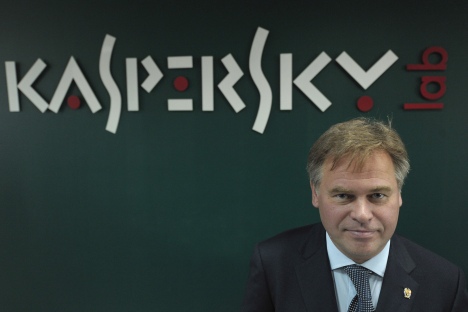 In Russia Kaspersky secures 52.7 percent market share followed by ESET with about 27 percent of the market. Source: Sergey Guneev/RIA Novosti