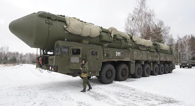 Russia's newest ballistic missile the RS-26 Rubezh. Source: RIA Novosti