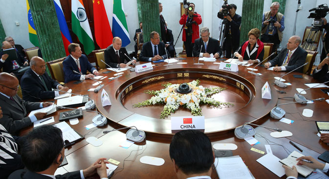 Líderes dos países do Brics se reuniram durante a última cúpula do G20, em São Petersburgo Foto: ITAR-TASS